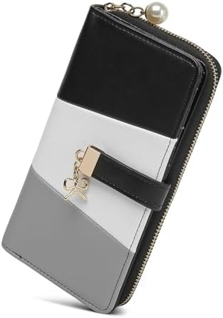 Next Day Delivery Before 10PM Miss Lulu Women's Multiple Compartment Leather Purse - Stylish and Practical Organiser for Your Essentials