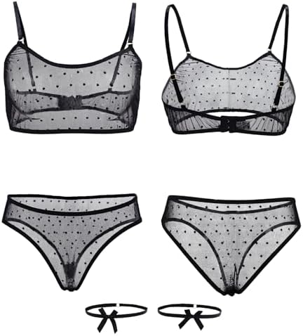 Next Day Delivery Before 10PM  See-Through Brassiere: Breathable and Ultra-Thin Women's Bra and Knicker Set