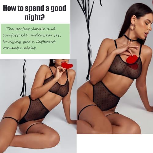 Next Day Delivery Before 10PM  See-Through Brassiere: Breathable and Ultra-Thin Women's Bra and Knicker Set