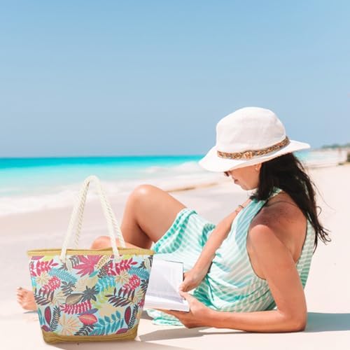 Next Day Delivery Before 10PM FAVORTALK Beach Shoulder Canvas Handbag - Stylish and Practical for Shopping and Sunbathing