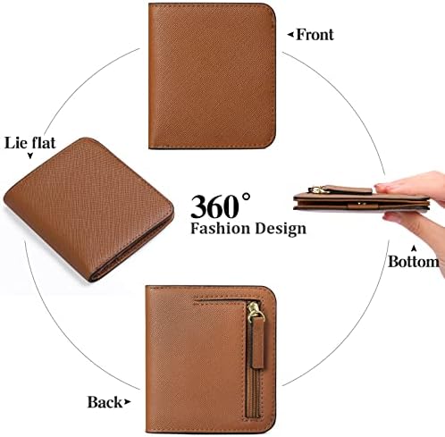 Next Day Delivery Before 10PM RFID Blocking Leather Compact Bi-fold Women's Purse