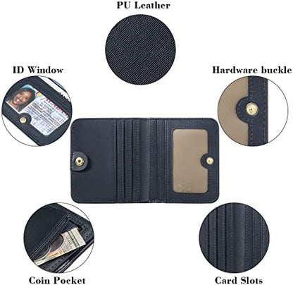 Next Day Delivery Before 10PM RFID Blocking Leather Compact Bi-fold Women's Purse