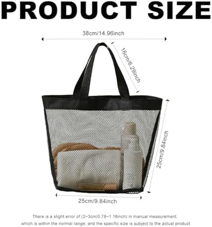 Next Day Delivery Before 10PM Mesh Beach Bag Summer Beach bags with Zipper Women Foldable Beach Tote Bag Shoulder Handbag Beach Bags for Women Summer Picnic Vacation Shopping Pool Swimming Beach Essentials