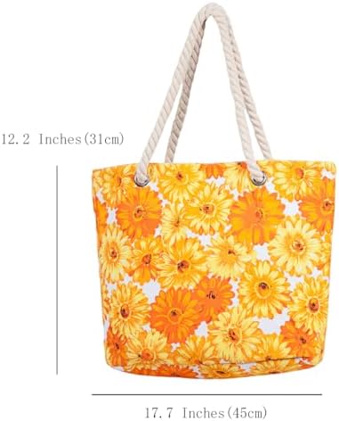 Next Day Delivery Before 10PM FAVORTALK Beach Shoulder Canvas Handbag - Stylish and Practical for Shopping and Sunbathing