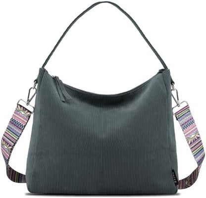 Next Day Delivery Before 10PM Prite Corduroy CrossBody Shoulder Bag - Stylish and Functional for School or Beach