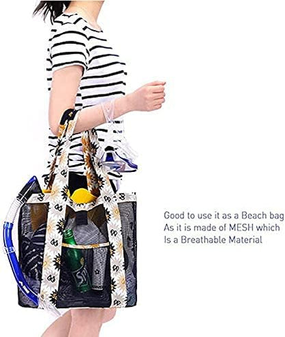 Next Day Delivery Before 10PM Multi-Functional Waterproof Shoulder Beach Bag - Reusable Carry-All Organizer for Women