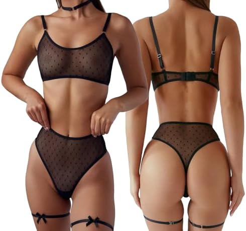 Next Day Delivery Before 10PM  See-Through Brassiere: Breathable and Ultra-Thin Women's Bra and Knicker Set