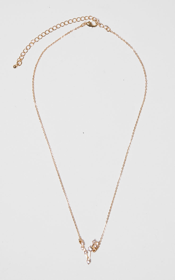 Gold Plated Libra Celestial Necklace