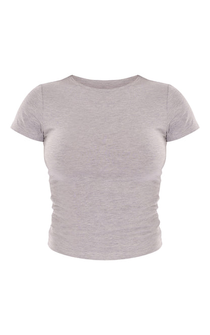 Next Day Delivery Before 10 PM Everyday Essential: Grey Marl Fitted Crew Neck T-Shirt