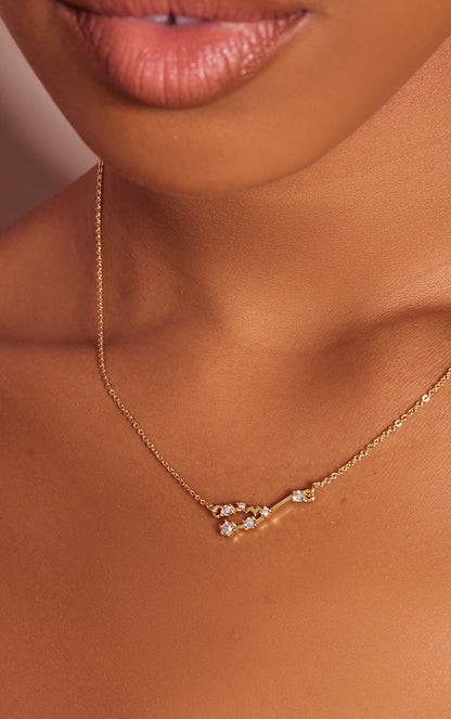 Gold Plated Leo Celestial Necklace