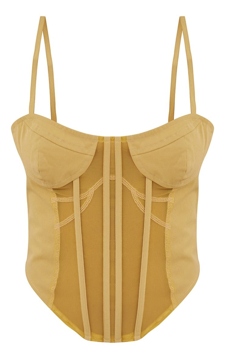 Camel Cargo Panelled Corset Next Day Delivery Before 10 pm