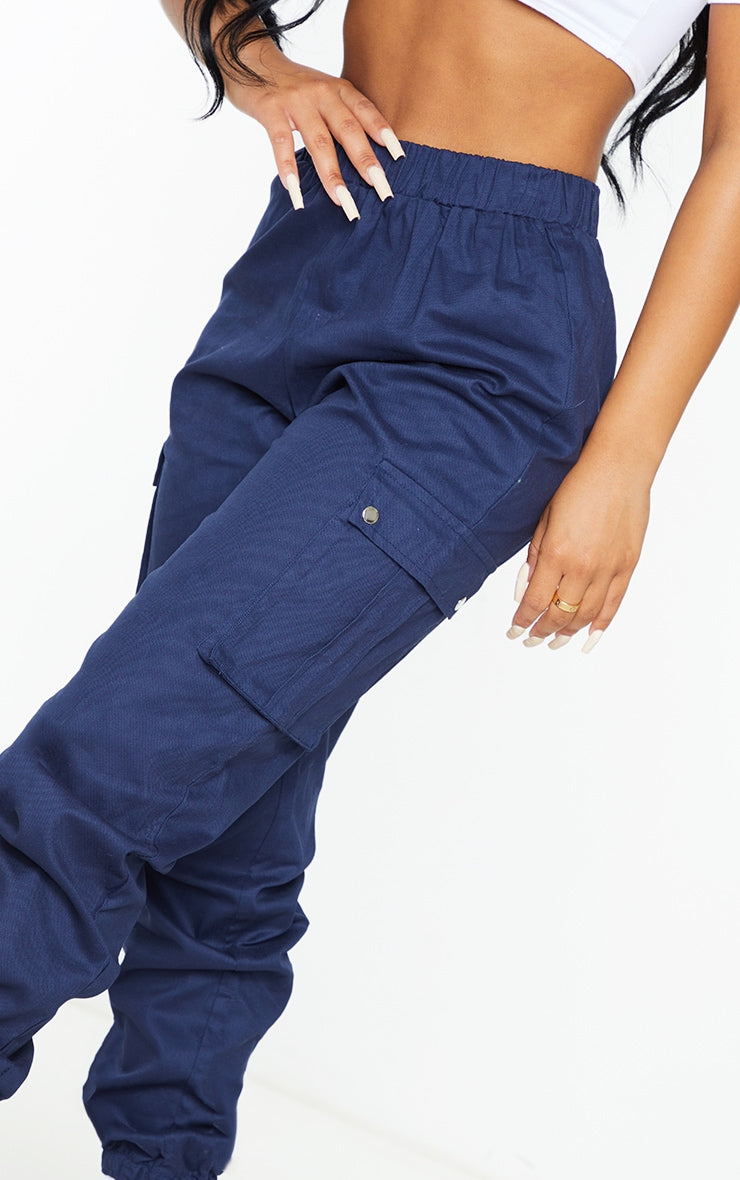 Next Day Delivery Before 10 pm  PETITE Khaki Cargo Trousers with Stylish Pocket Detail