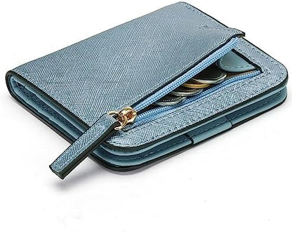 Next Day Delivery Before 10PM RFID Blocking Leather Compact Bi-fold Women's Purse