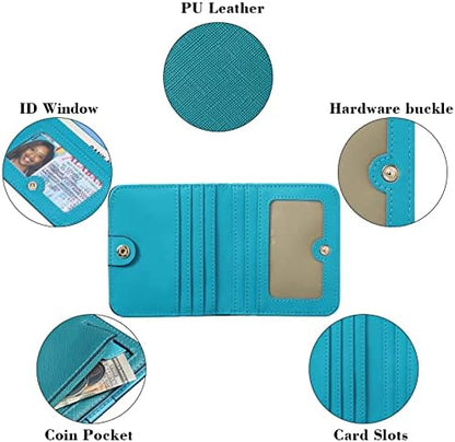 Next Day Delivery Before 10PM RFID Blocking Leather Compact Bi-fold Women's Purse