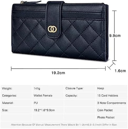 Next Day Delivery Before 10PM Vllcsla Women's Wallet - Elegant Leather With Window Feature