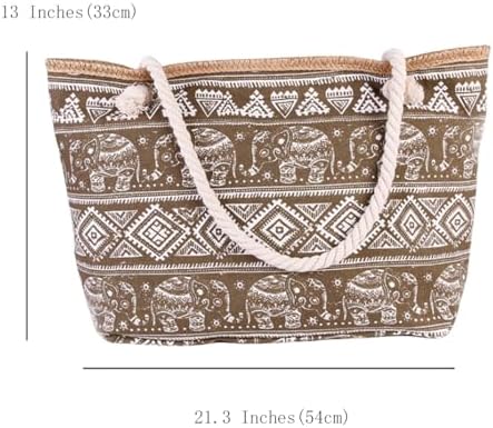 Next Day Delivery Before 10PM FAVORTALK Beach Shoulder Canvas Handbag - Stylish and Practical for Shopping and Sunbathing