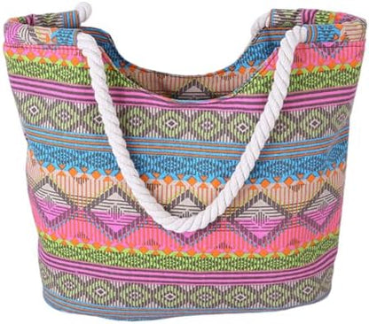 Next Day Delivery Before 10PM FAVORTALK Beach Shoulder Canvas Handbag - Stylish and Practical for Shopping and Sunbathing