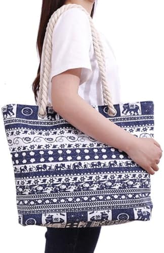 Next Day Delivery Before 10PM FAVORTALK Beach Shoulder Canvas Handbag - Stylish and Practical for Shopping and Sunbathing