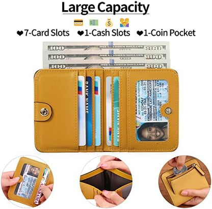 Next Day Delivery Before 10PM RFID Blocking Leather Compact Bi-fold Women's Purse