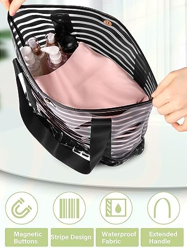 Next Day Delivery Before 10PM Deciniee Large Capacity Striped Beach Bag with Waterproof Compartments for Women