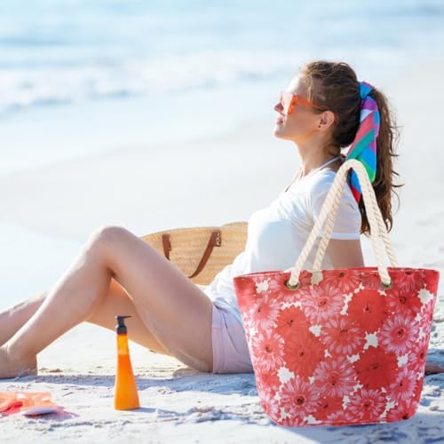 Next Day Delivery Before 10PM FAVORTALK Beach Shoulder Canvas Handbag - Stylish and Practical for Shopping and Sunbathing