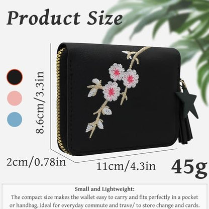 Next Day Delivery Before 10PM  Leather Wallets: Exquisite Embroidery for Women's Purse