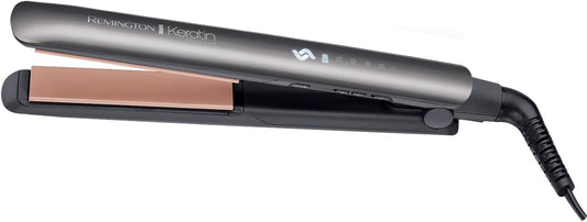 Next Day Delivery RRP 119 Remington Keratin Protect Intelligent Hair Straightener - Heat Sensor measures hair moisture levels and adapts to the optimum temperature - Plates are infused with Keratin &amp; Almond oil, S8598
