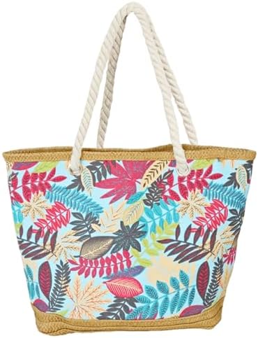 Next Day Delivery Before 10PM FAVORTALK Beach Shoulder Canvas Handbag - Stylish and Practical for Shopping and Sunbathing