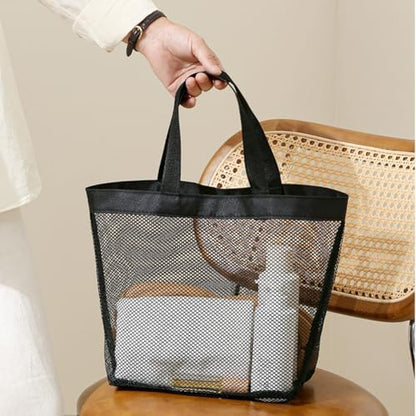 Next Day Delivery Before 10PM Mesh Beach Bag Summer Beach bags with Zipper Women Foldable Beach Tote Bag Shoulder Handbag Beach Bags for Women Summer Picnic Vacation Shopping Pool Swimming Beach Essentials