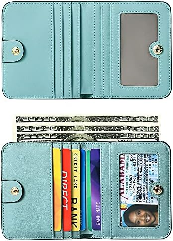 Next Day Delivery Before 10PM RFID Blocking Leather Compact Bi-fold Women's Purse