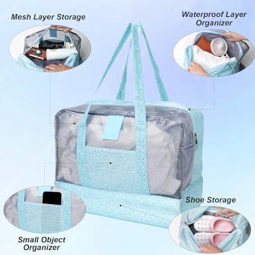 Next Day Delivery Before 10PM GOZINA Waterproof Beach Bag - Sandproof with Multiple Compartments, Lightweight Design