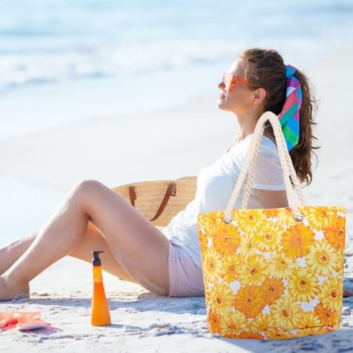 Next Day Delivery Before 10PM FAVORTALK Beach Shoulder Canvas Handbag - Stylish and Practical for Shopping and Sunbathing