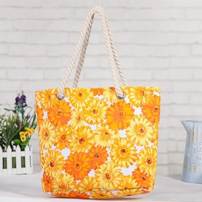 Next Day Delivery Before 10PM FAVORTALK Beach Shoulder Canvas Handbag - Stylish and Practical for Shopping and Sunbathing