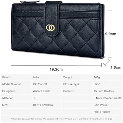 Next Day Delivery Before 10PM Vllcsla Women's Wallet - Elegant Leather With Window Feature