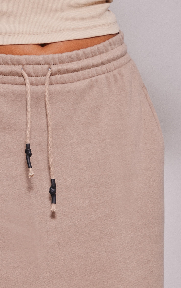 Taupe Sweat Drawstring Midi Skirt Next Day Delivery Before 10 pm