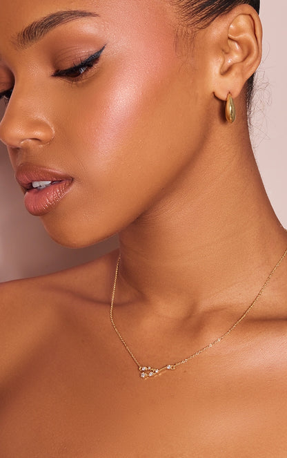 Gold Plated Gemini Celestial Necklace