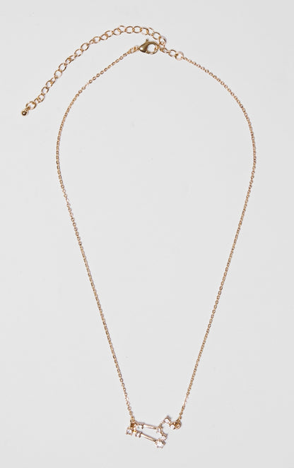 Gold Plated Gemini Celestial Necklace