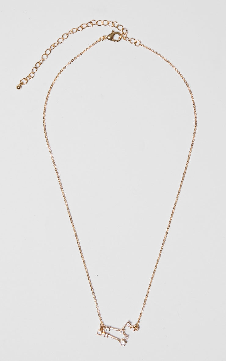 Gold Plated Aries Celestial Necklace