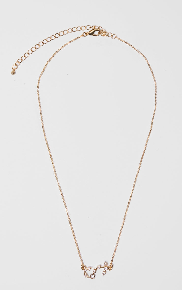 Gold Plated Aries Celestial Necklace