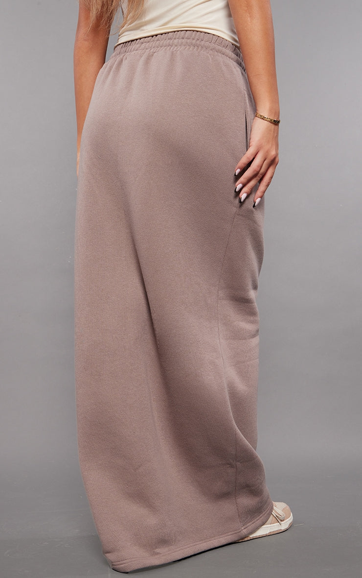 Taupe Sweat Drawstring Midi Skirt Next Day Delivery Before 10 pm