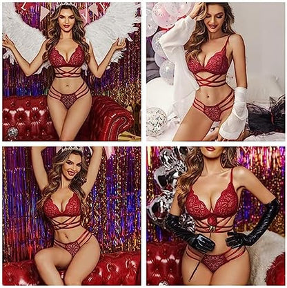 Next Day Delivery Before 10PM  Women's Lace Lingerie Set - Elegant Nightwear for Ladies