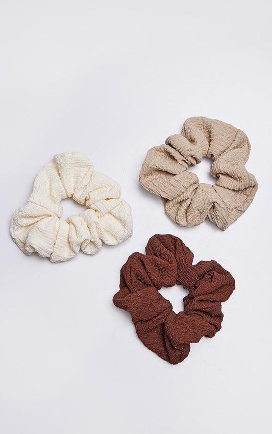 Multi Tonal 3 Pack Scrunchies  Next Day Delivery Before 10 pm