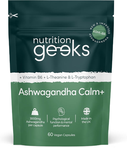 Next Day Delivery Ashwagandha  KSM 66 Complex - 3000mg Enhanced with Amino Acids &amp; Vitamin B6 for Sleep Aid &amp; Calm (2 Month Supply) - KSM 66 Ashwagandha Capsules with 250mg Extract, Upgraded Formula - Vegan, Made in UK