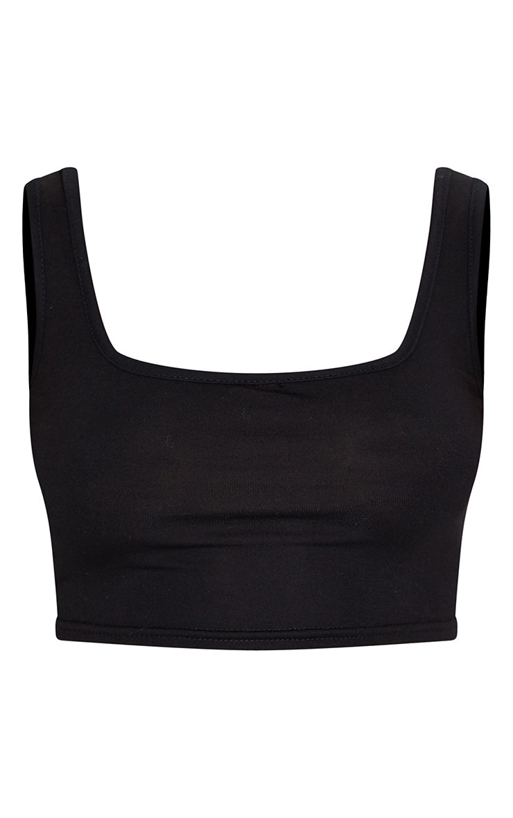 Next Day Delivery Before 10 PM Essential Grey Marl Cotton Blend Crop Top