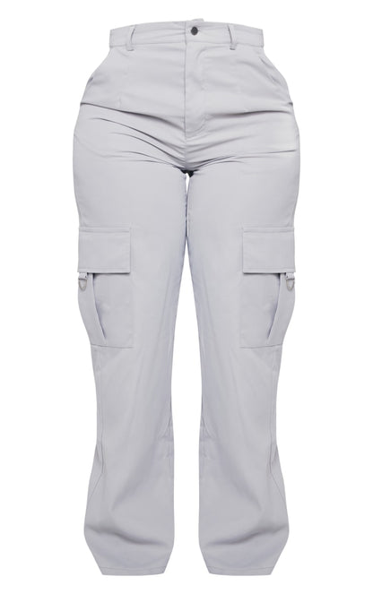 Next Day Delivery Before 10 pm  Shape Stone Buckle Detail Cargo Wide Leg Trousers