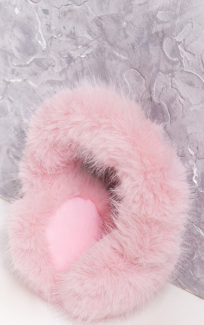 Pink Fluffy Ear Muffs Next Day Delivery Before 10 pm