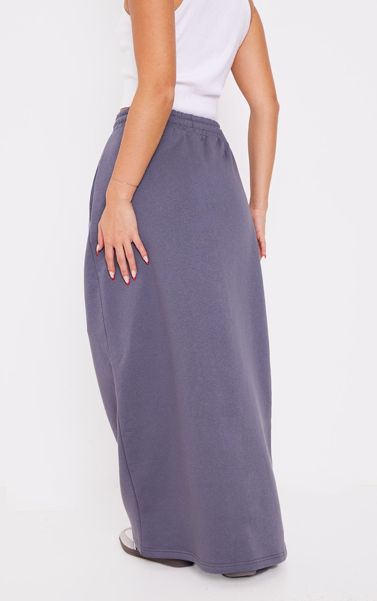 Taupe Sweat Drawstring Midi Skirt Next Day Delivery Before 10 pm