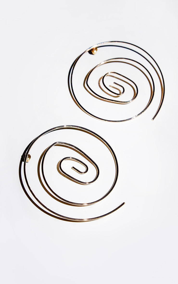 Next Day Delivery Before 10 PM Radiant Swirls: Silver Large Swirl Detail Earrings