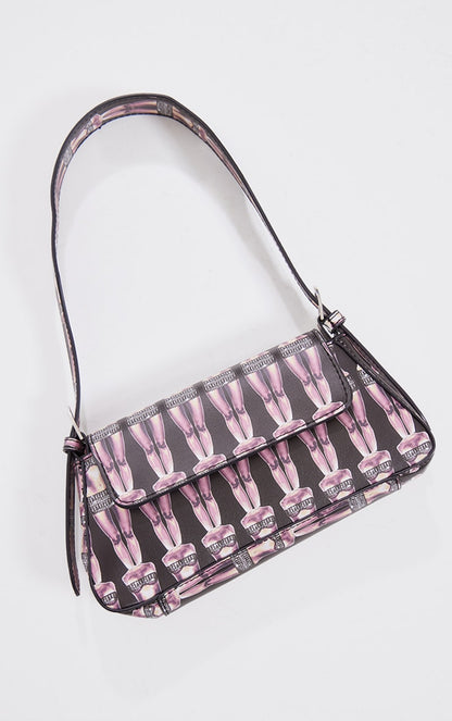 Next Day Delivery Before 10 PM Sparkling Jewel Trapeze Shoulder Bag: A Bold Statement Piece