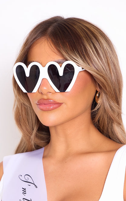 Next Day Delivery Before 10PM Black Cut Off Heart Sunglasses